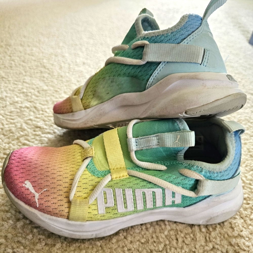 Puma Big Kids' Rainbow Rift Slip-On Casual Shoes Size 4